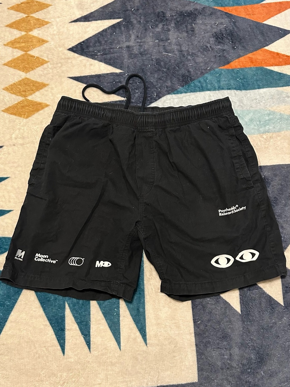 Moon Collective Black Graphic Men’s Shorts